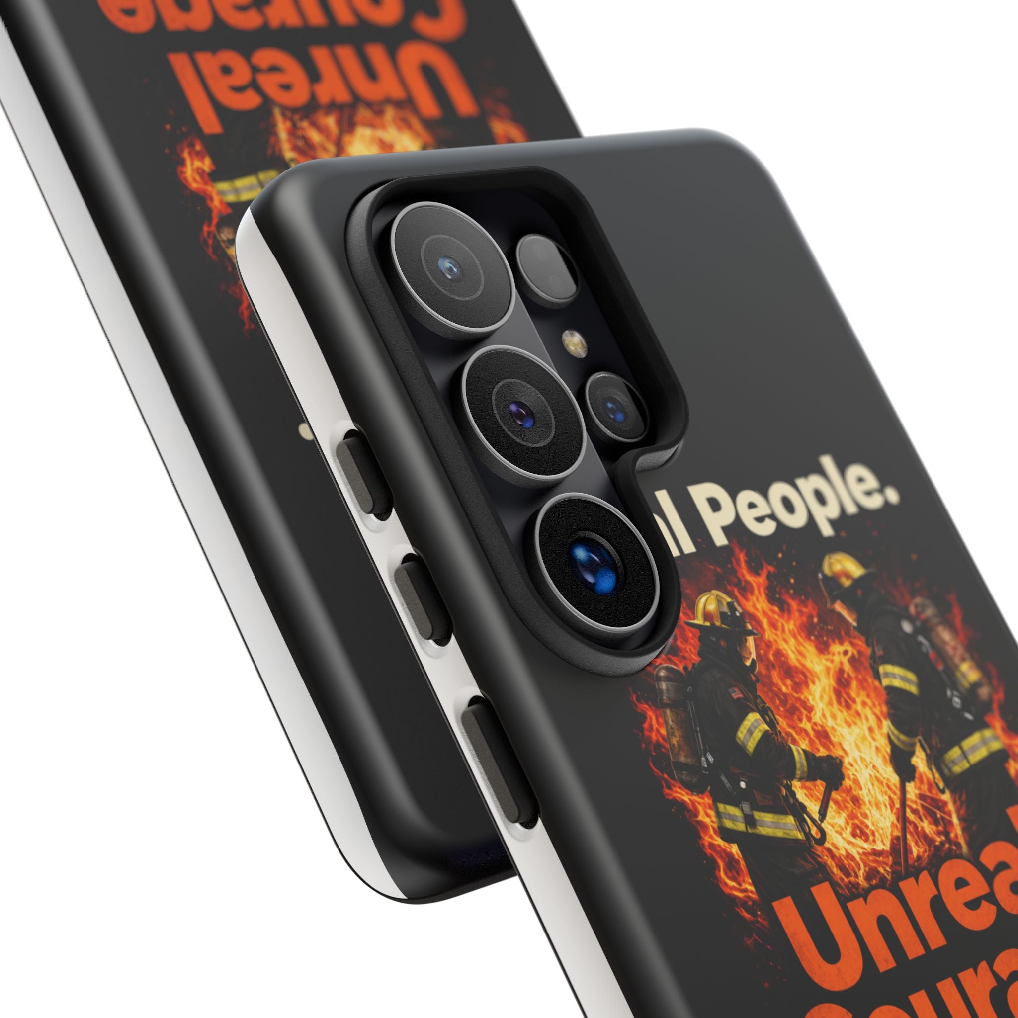 Phone Case — "Real People. Unreal Courage" Firefighter Tribute