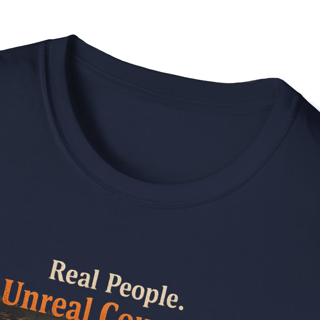 Firefighter Tribute T-Shirt — “Real People. Unreal Courage.” Memorial Tee
