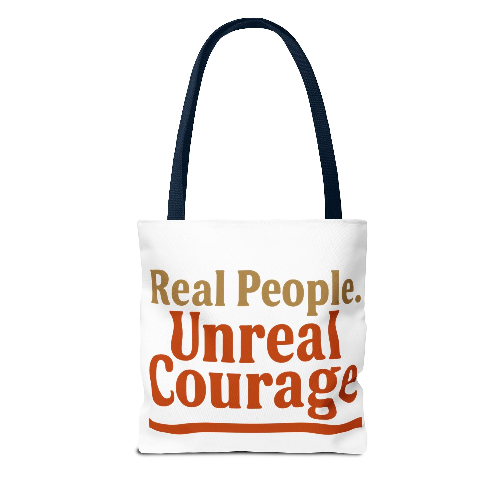 Real People, Unreal Courage Tote Bag – Firefighter Tribute Graphic Tote