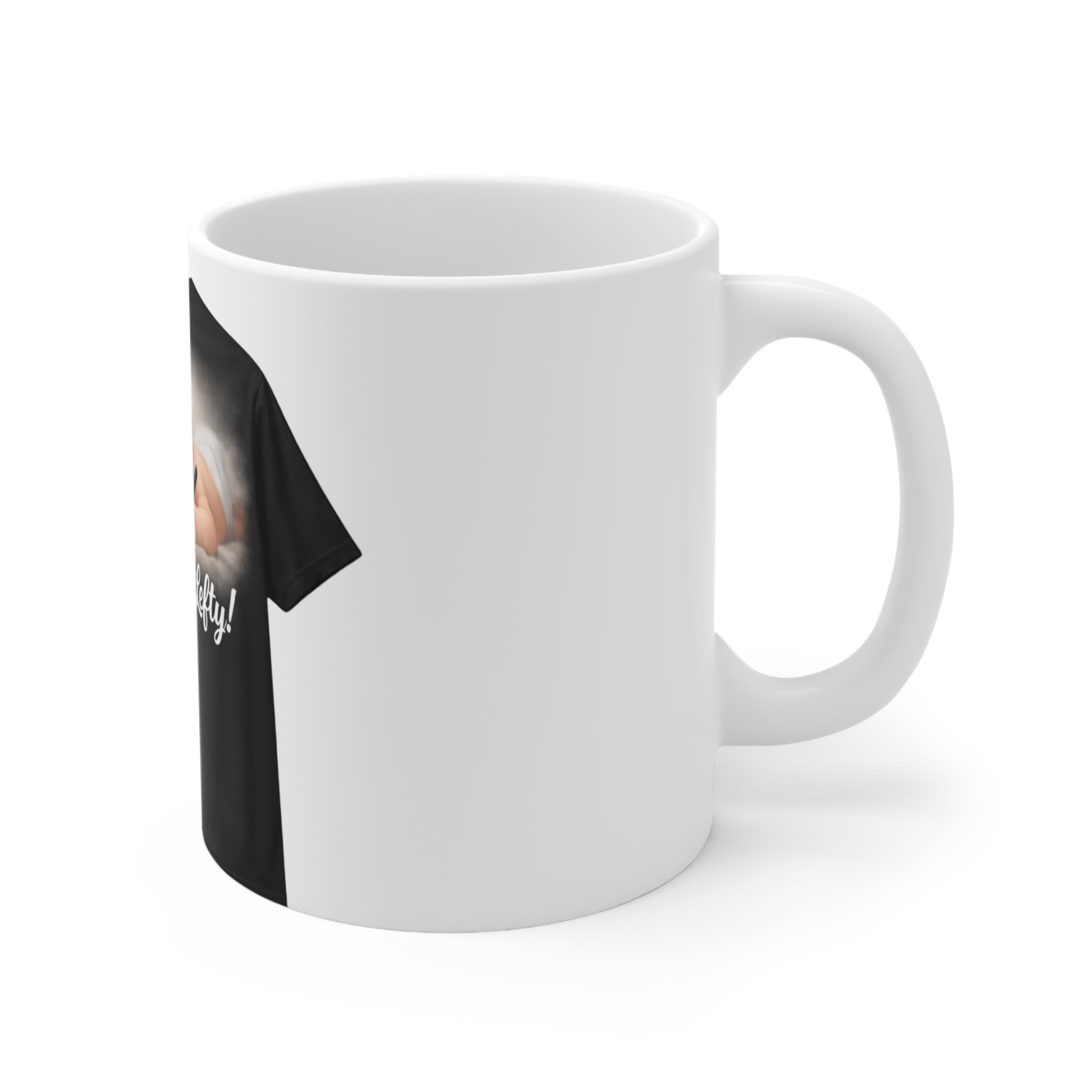 Left-Handed Baby Photo Coffee Mug — "I'm a Lefty!" Ceramic 11oz & 15oz
