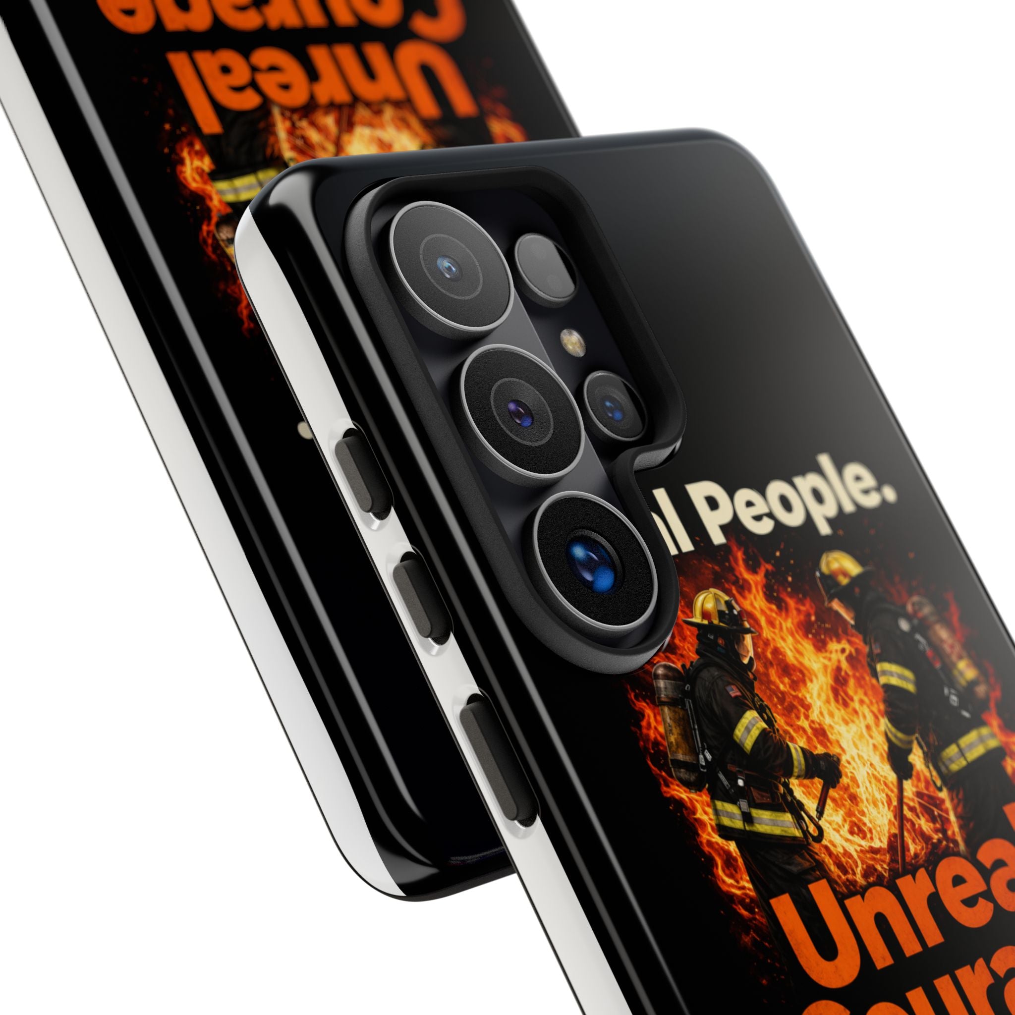 Phone Case — "Real People. Unreal Courage" Firefighter Tribute