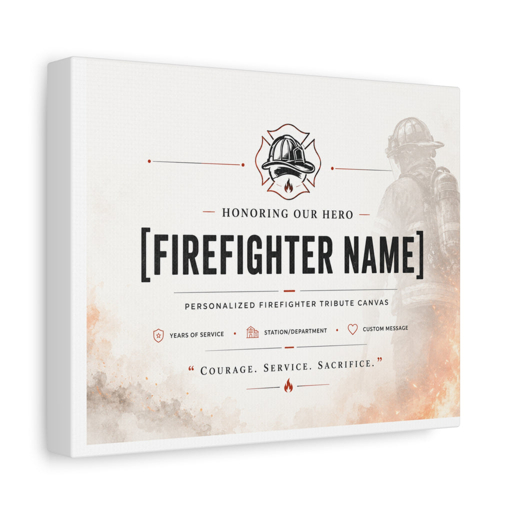 Firefighter Tribute Canvas Print — Real People. Unreal Courage.