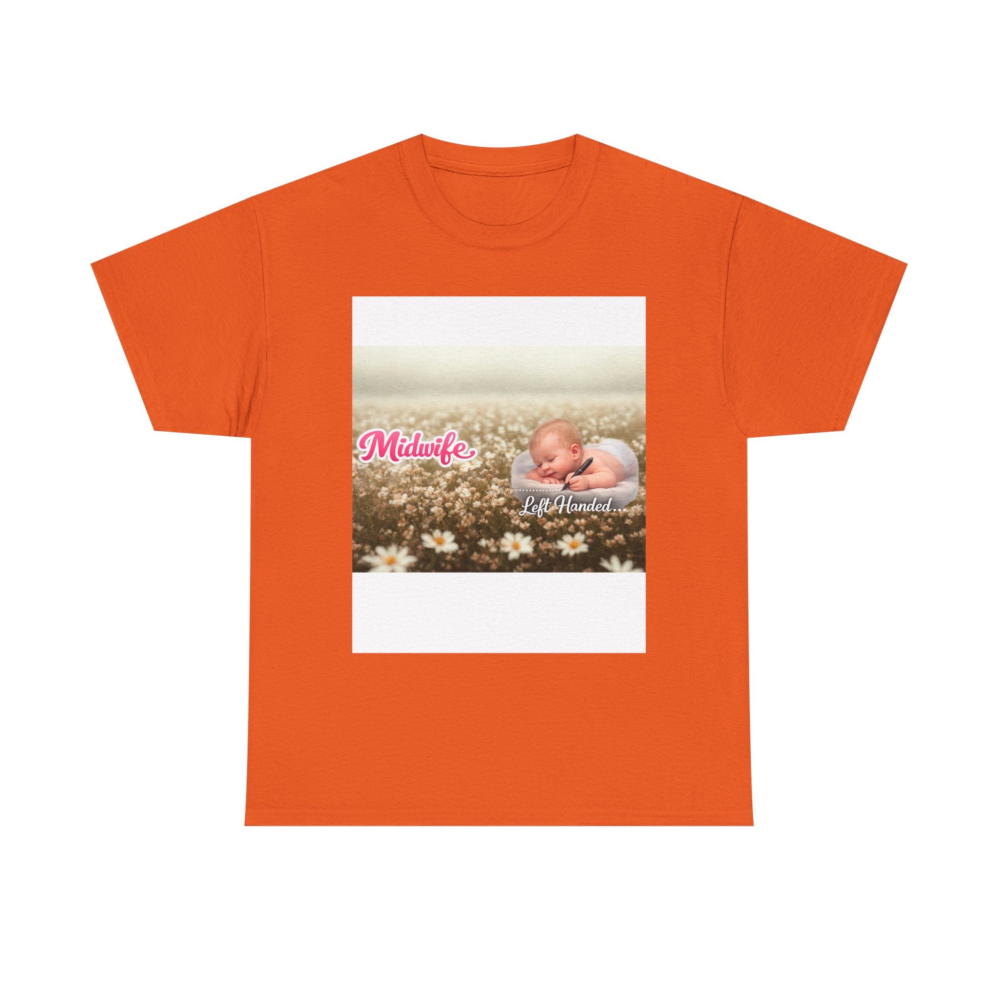 Left-handed Midwifel T-Shirt — Newborn Care & Delivery Nurse Gift