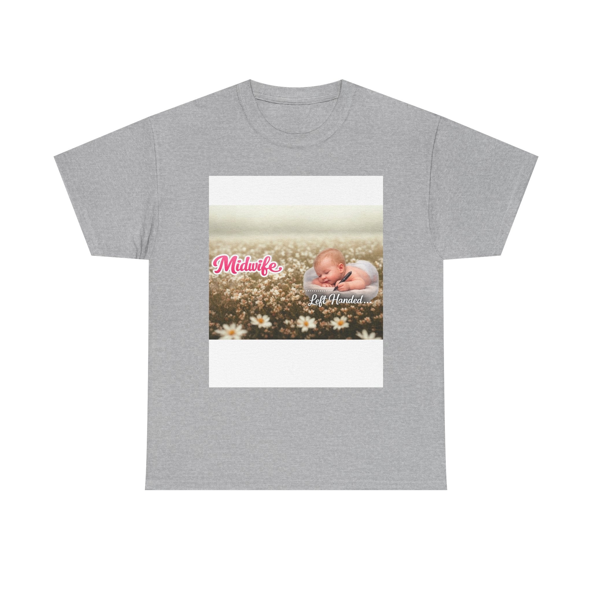 Left-handed Midwifel T-Shirt — Newborn Care & Delivery Nurse Gift