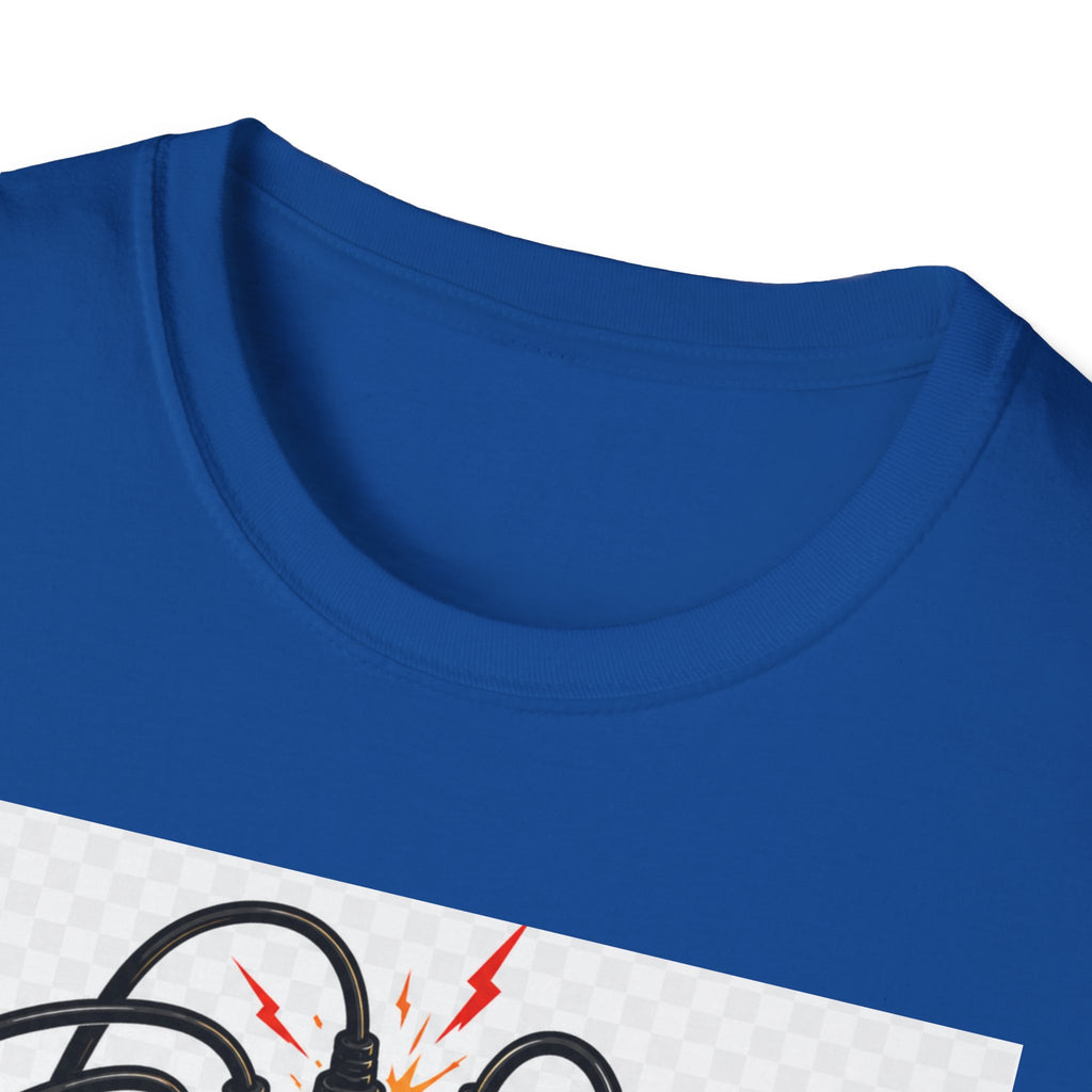 We Fight What You Plugged In Wrong T-Shirt — Electrician Fire Alarm Tech Tee