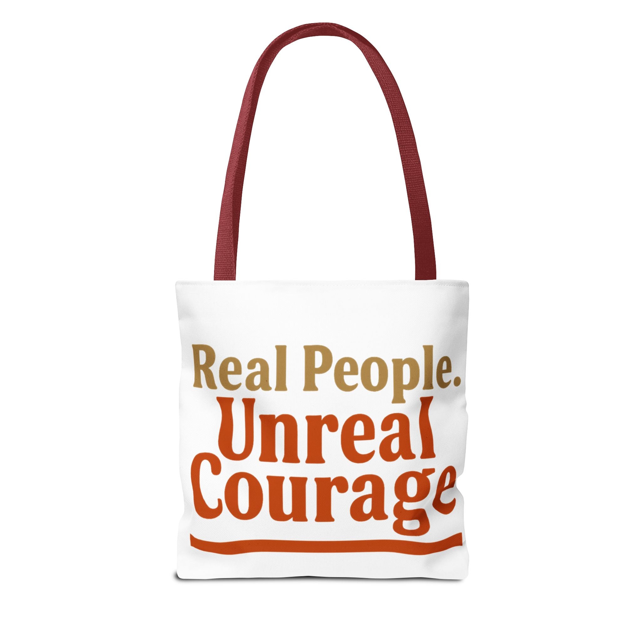 Real People, Unreal Courage Tote Bag – Firefighter Tribute Graphic Tote