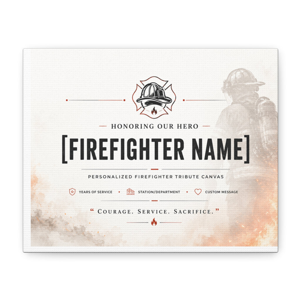 Firefighter Tribute Canvas Print — Real People. Unreal Courage.