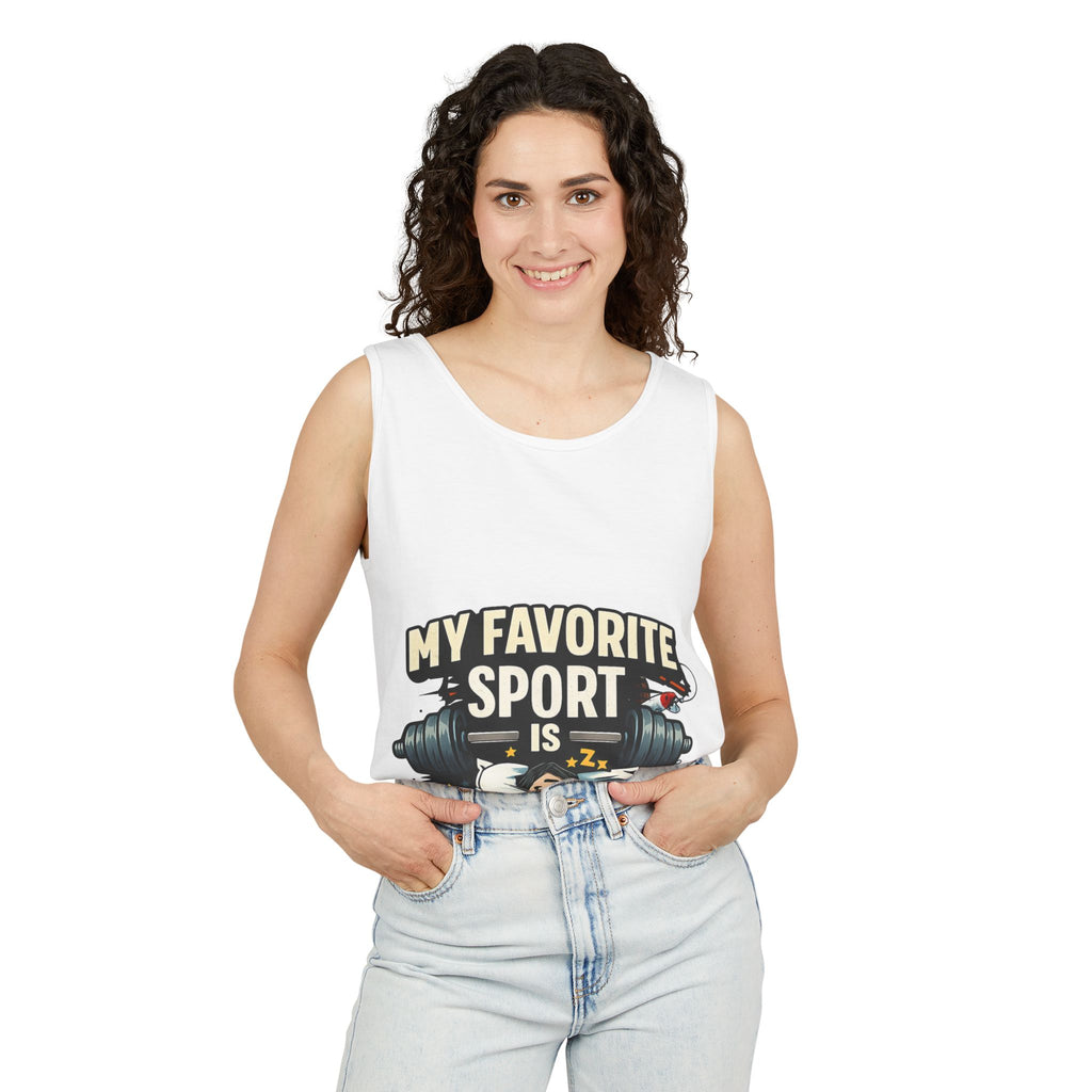 Tank Top — "My Favorite Sport Is Sleeping" Funny Gym Sleep Humor Tank