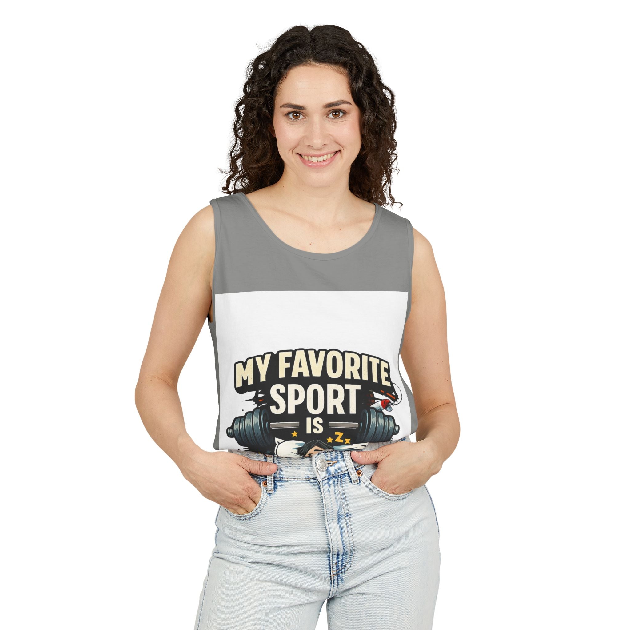Tank Top — "My Favorite Sport Is Sleeping" Funny Gym Sleep Humor Tank