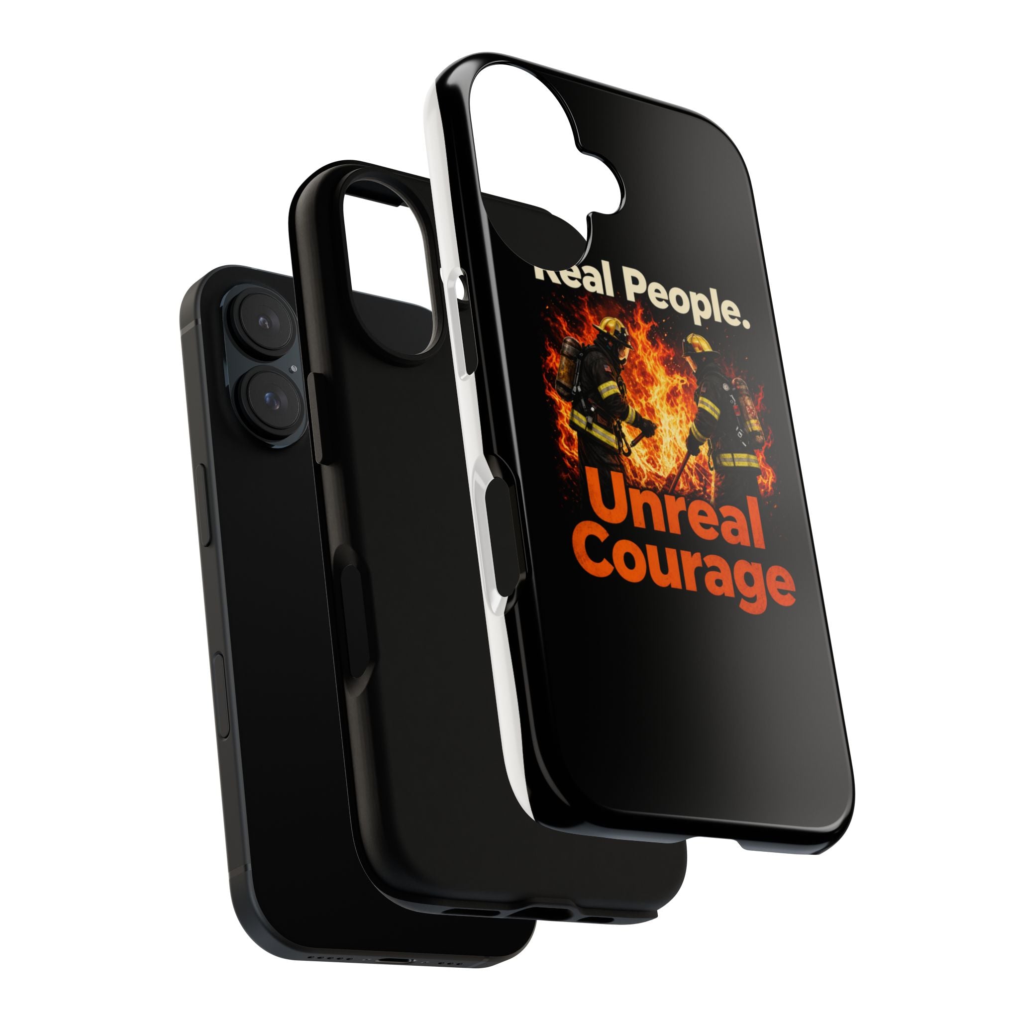 Phone Case — "Real People. Unreal Courage" Firefighter Tribute