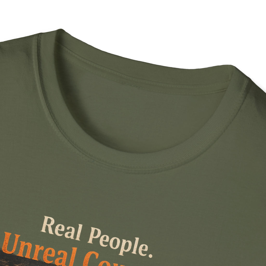 Firefighter Tribute T-Shirt — “Real People. Unreal Courage.” Memorial Tee