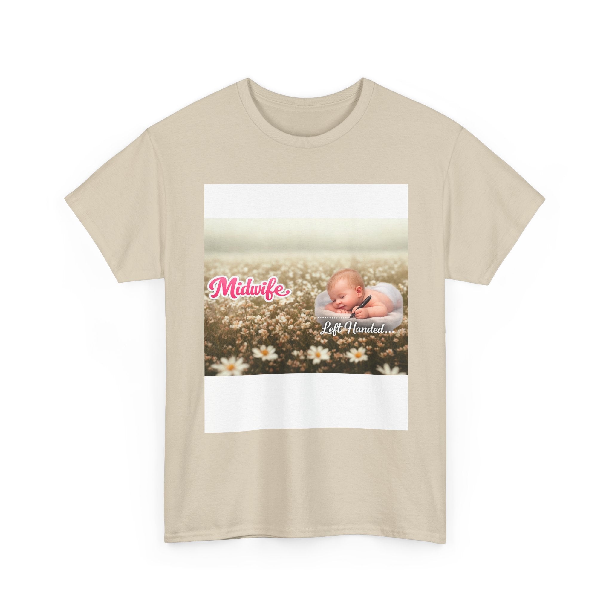 Left-handed Midwifel T-Shirt — Newborn Care & Delivery Nurse Gift