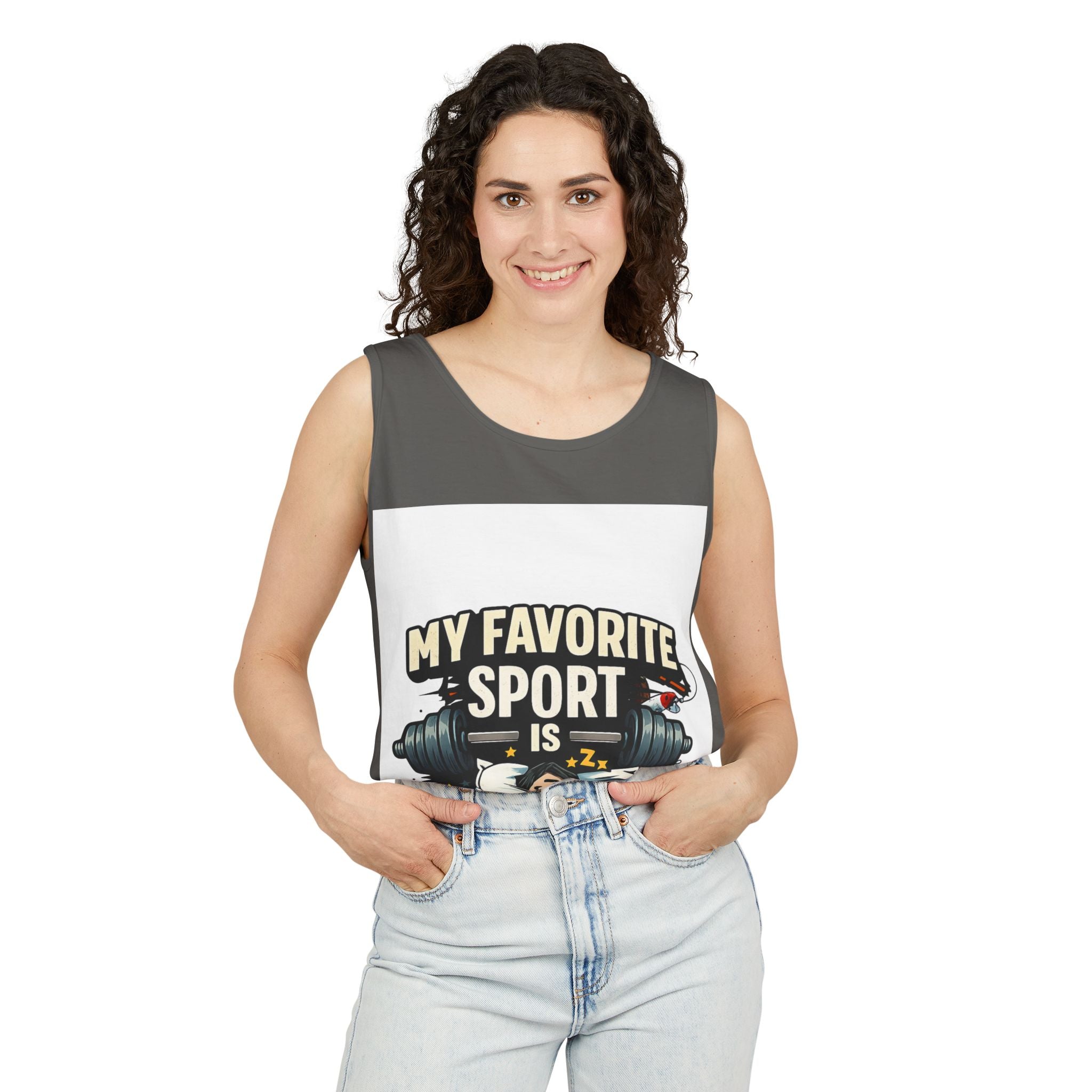 Tank Top — "My Favorite Sport Is Sleeping" Funny Gym Sleep Humor Tank