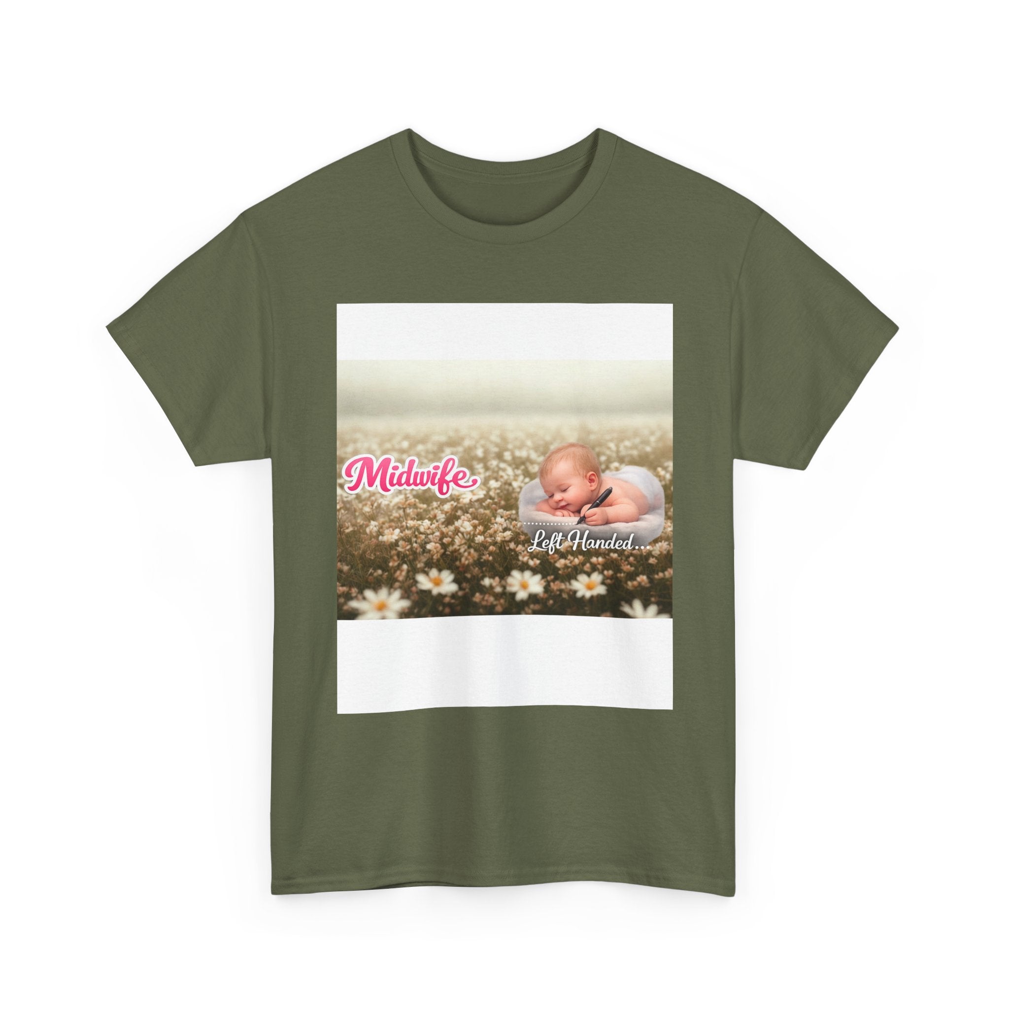 Left-handed Midwifel T-Shirt — Newborn Care & Delivery Nurse Gift