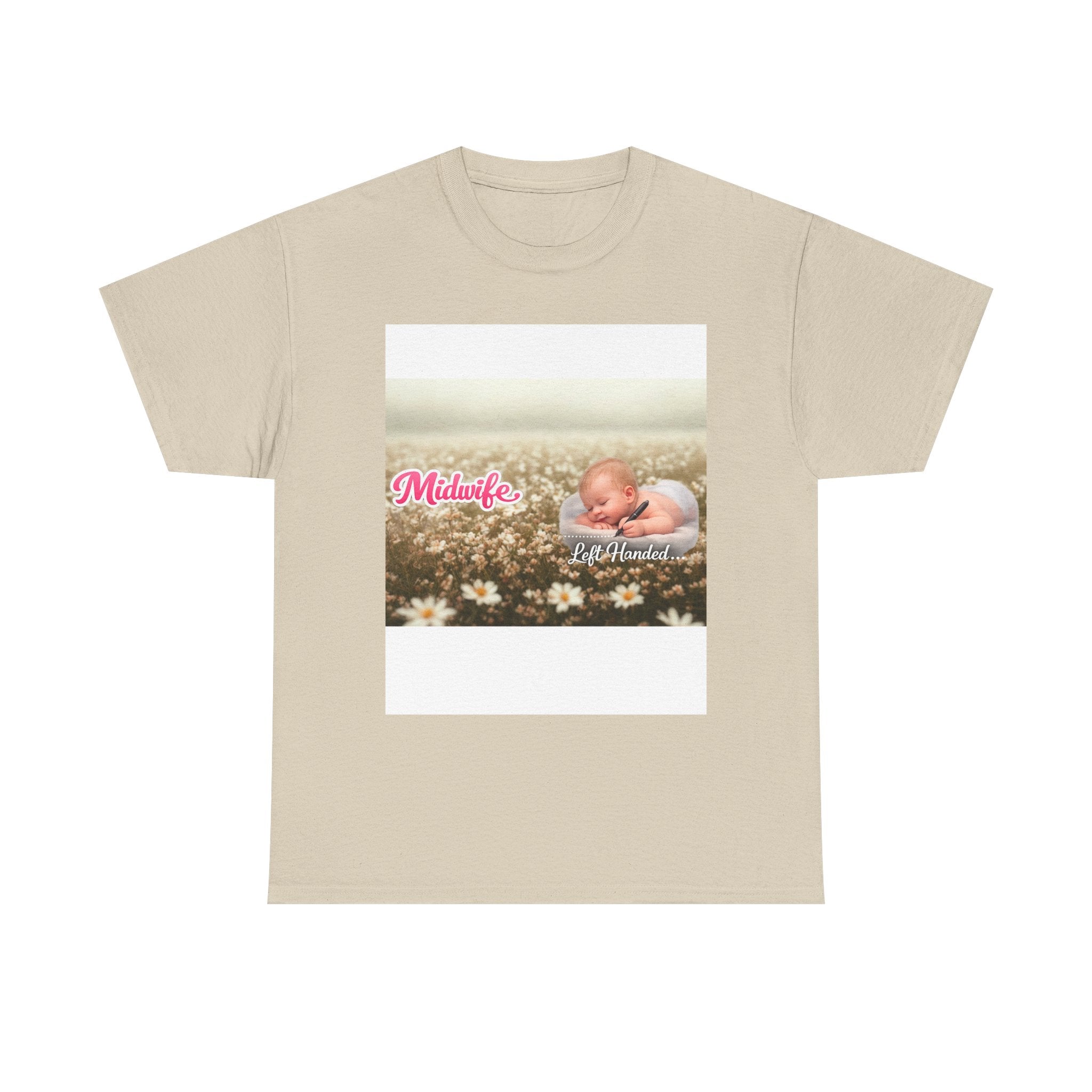 Left-handed Midwifel T-Shirt — Newborn Care & Delivery Nurse Gift